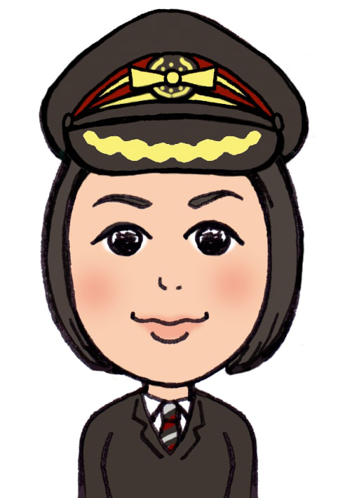 バーチャル駅長似顔絵