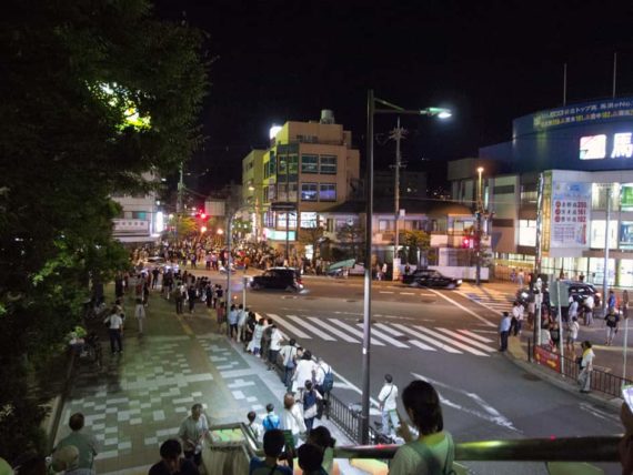 がんがら火祭り・池田駅から見たところ