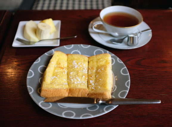 喫茶蘭のフレンチトーストモーニング